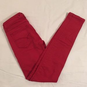 Bullhead Skinniest Jeans - Red (Size 0)